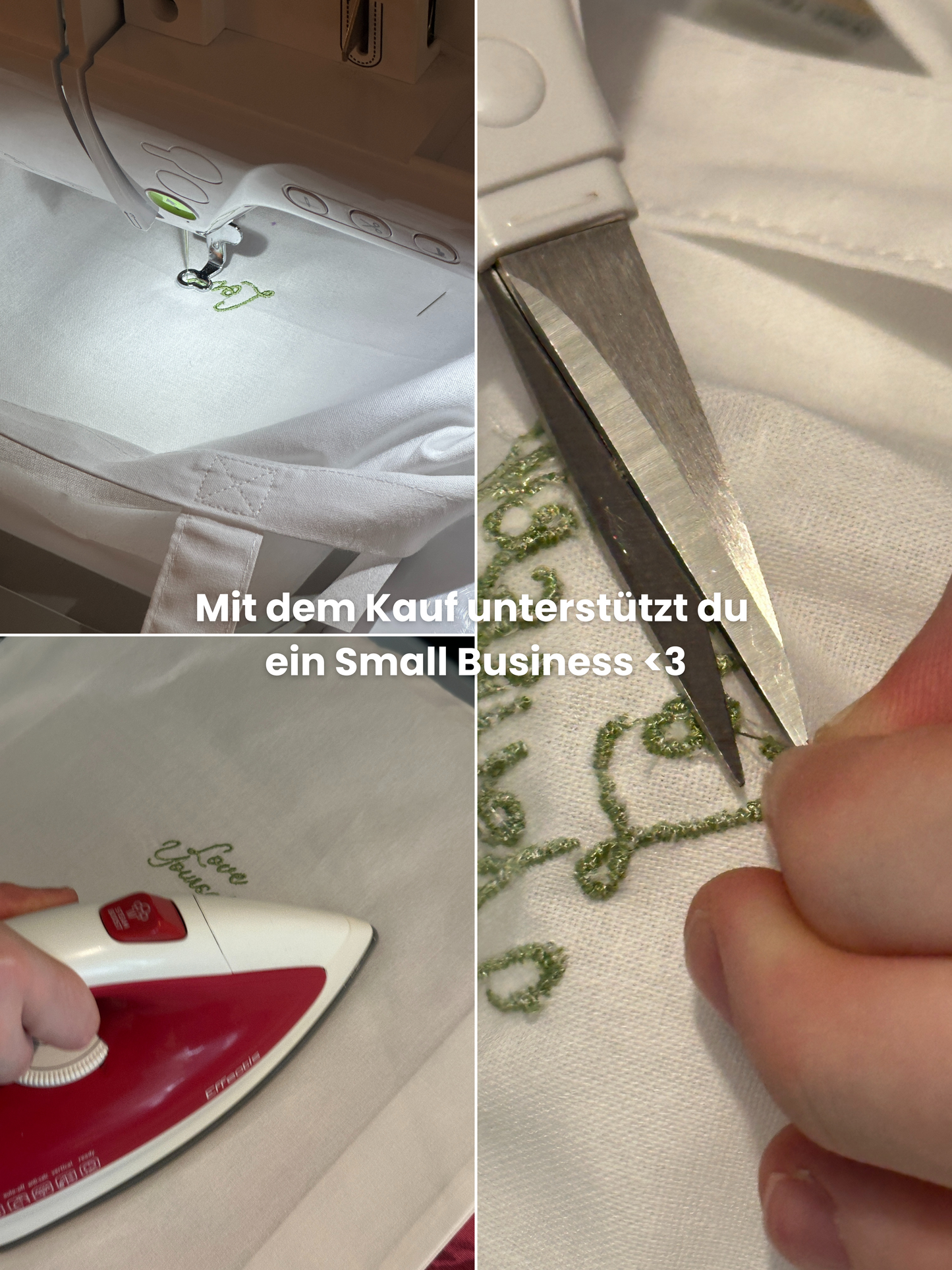 Tragebeutel mit Stickmotiv | Love yourself | in 3 verschiedenen Farben