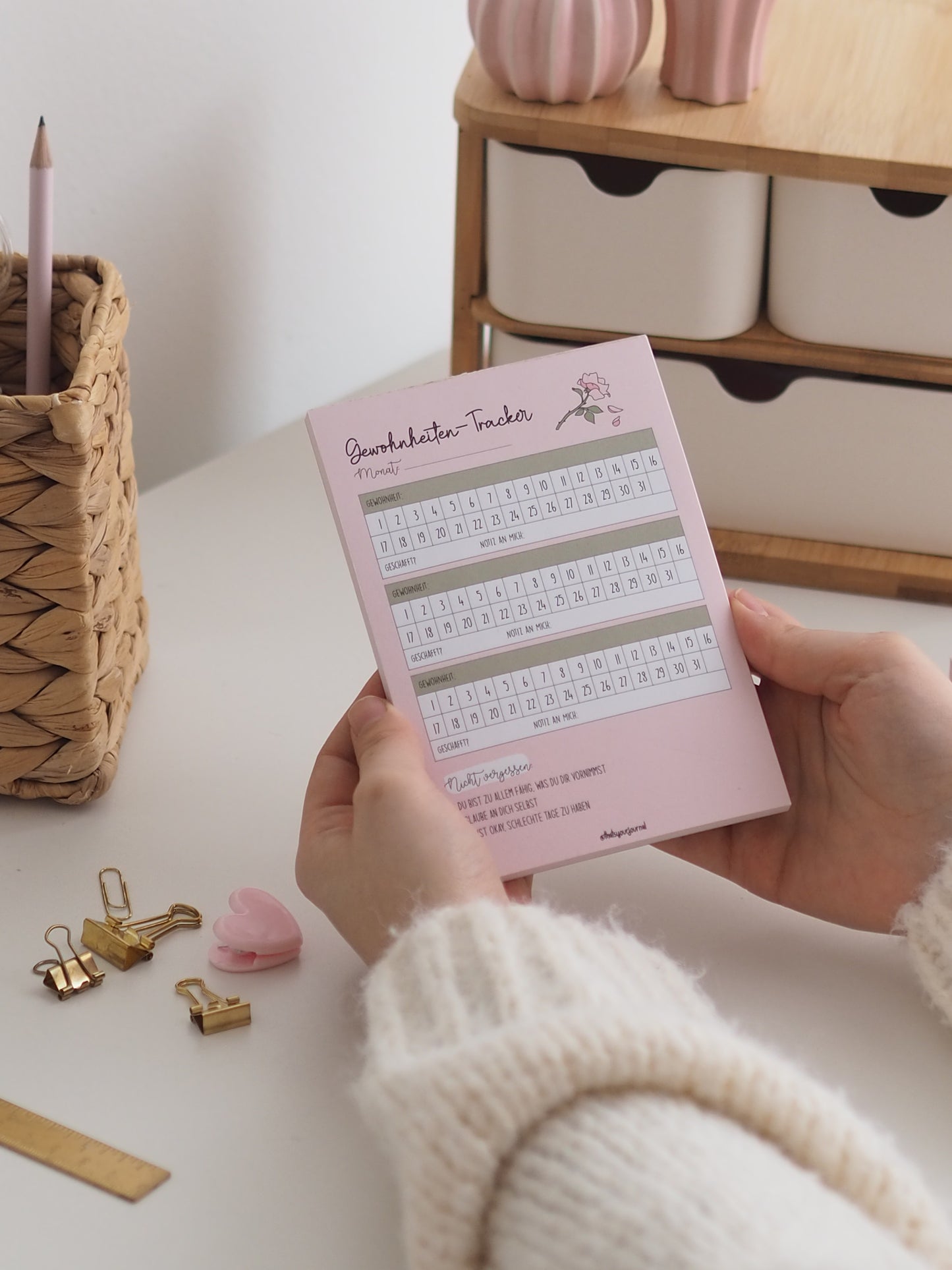 Gewohnheiten-Tracker | A6 | Rose