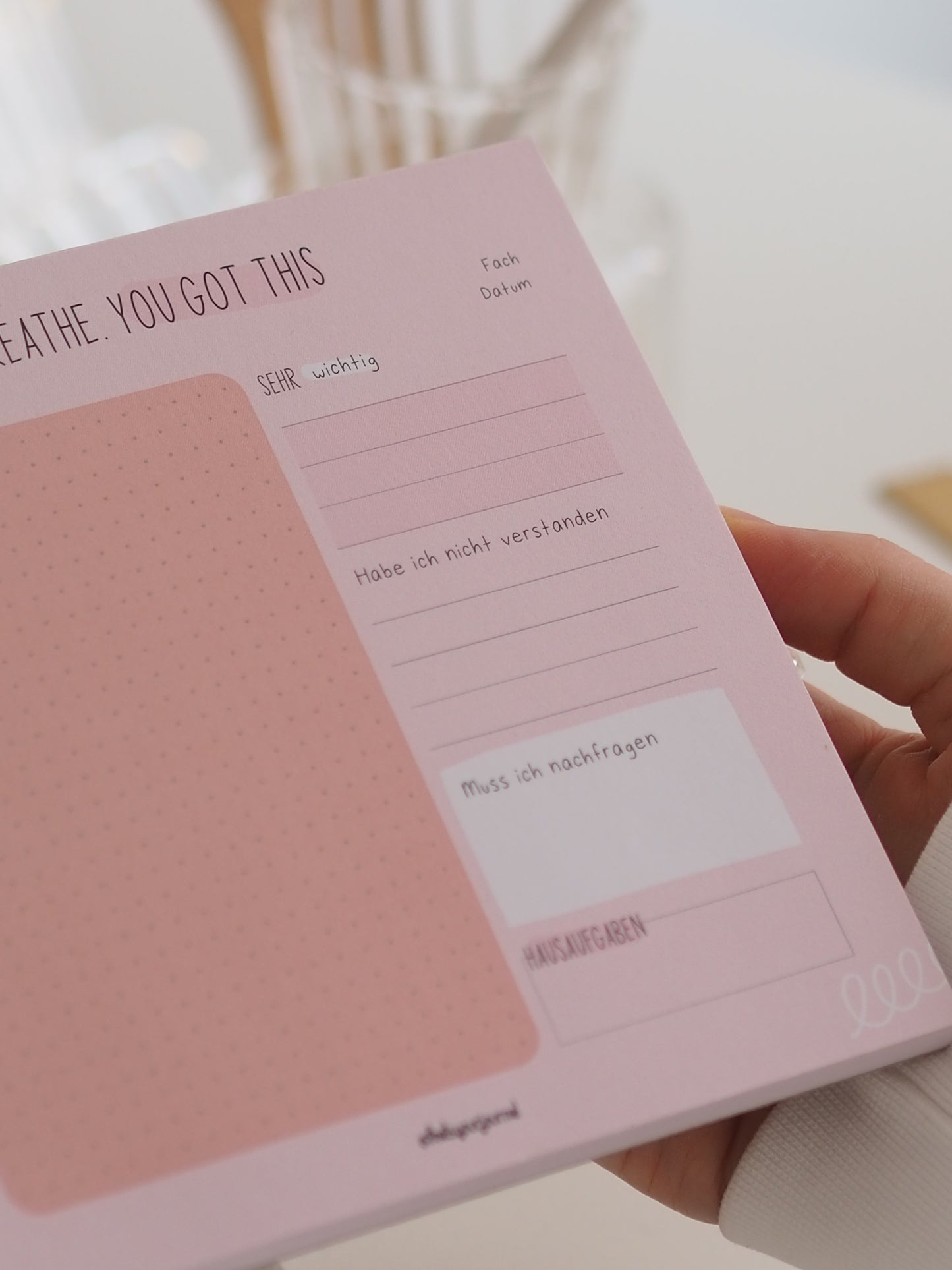 Mitschriften-Block | A5-Quadrat