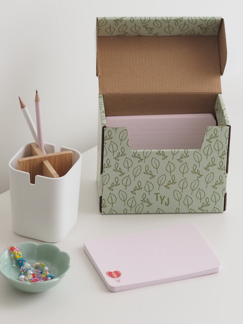 Karteikarten & Box-Set | rosa