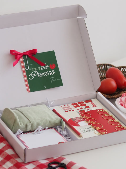 Schreibwaren-Box | Tomate | 10-teilig