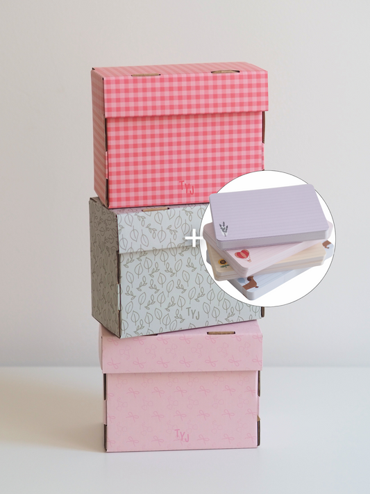 XL Karteikarten-KIT | A6 | 3x Box | 4x50 Karteikarten