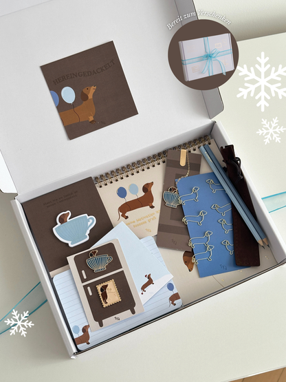 Schreibwaren-Box | Dackel | 10-teilig