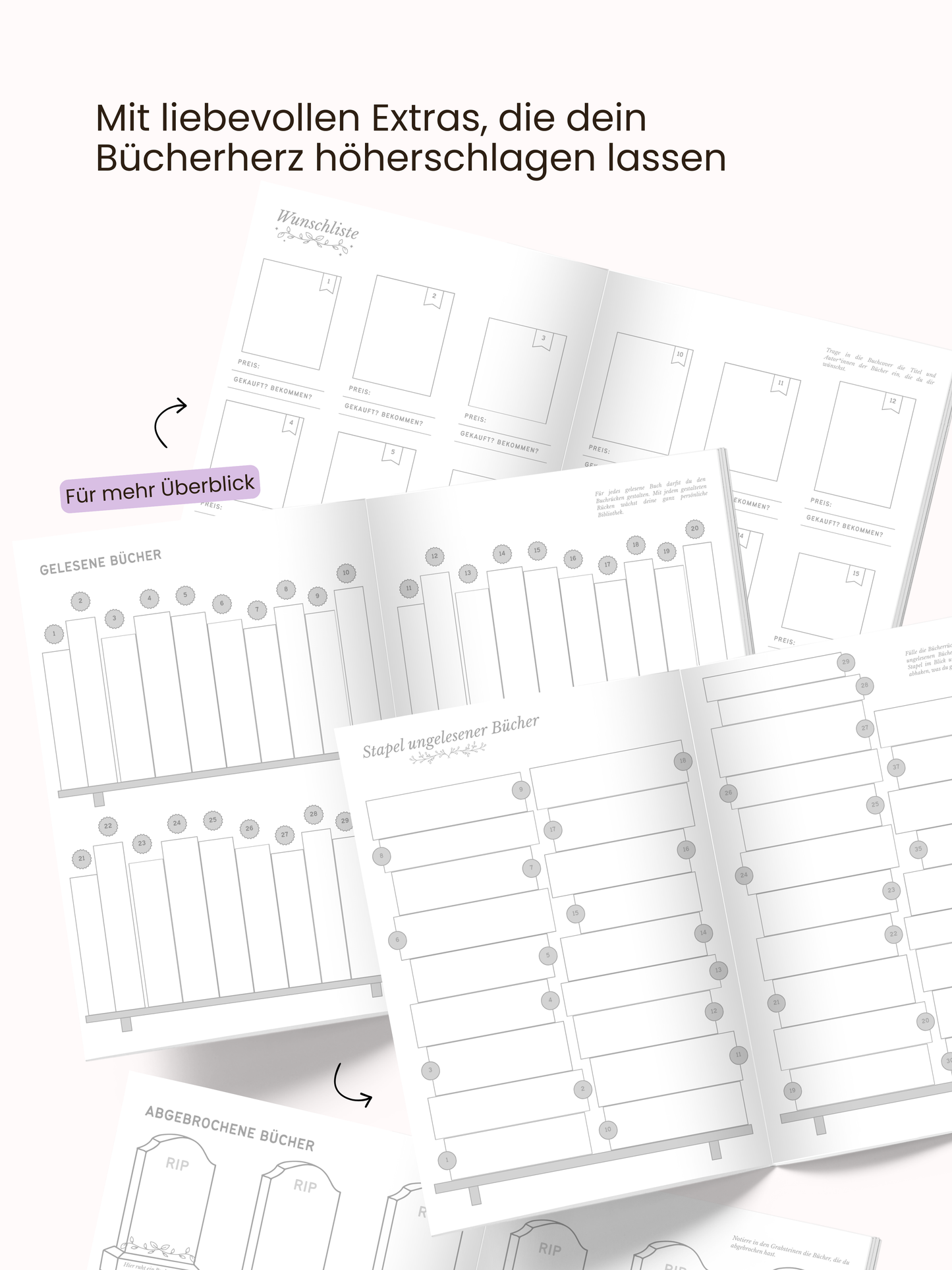 Lesejournal | rosa, grün oder lila