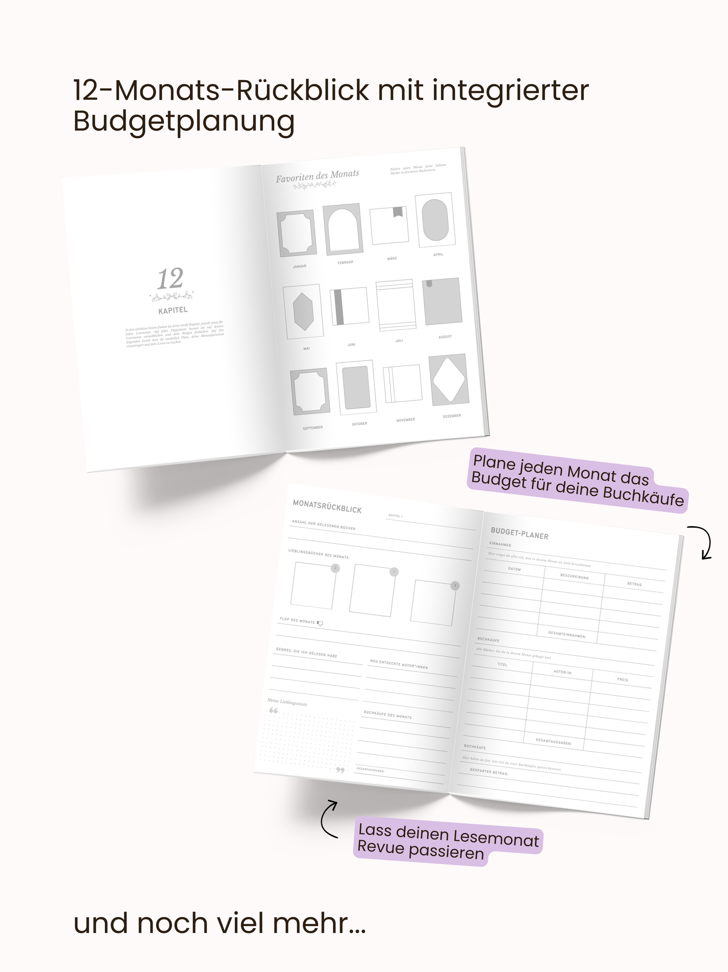 Lesejournal | rosa, grün oder lila