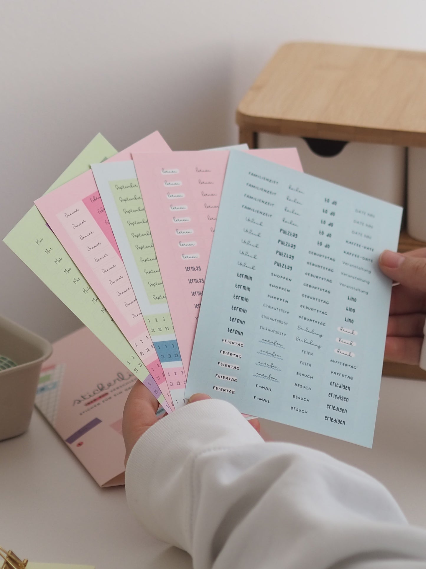 Sticker-Set mit Mappe | daily