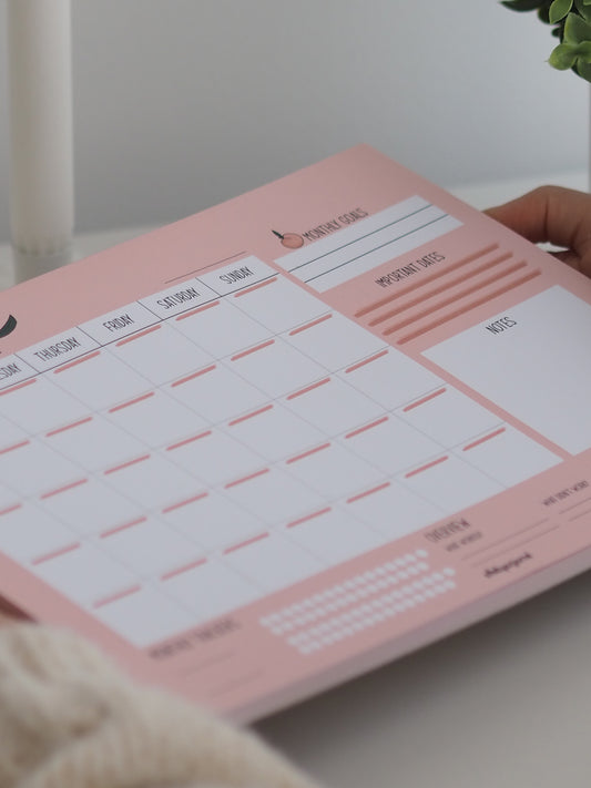 Monatsplaner | A4 | Pfirsich