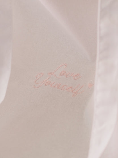Tragebeutel mit Stickmotiv | Love yourself | in 3 verschiedenen Farben